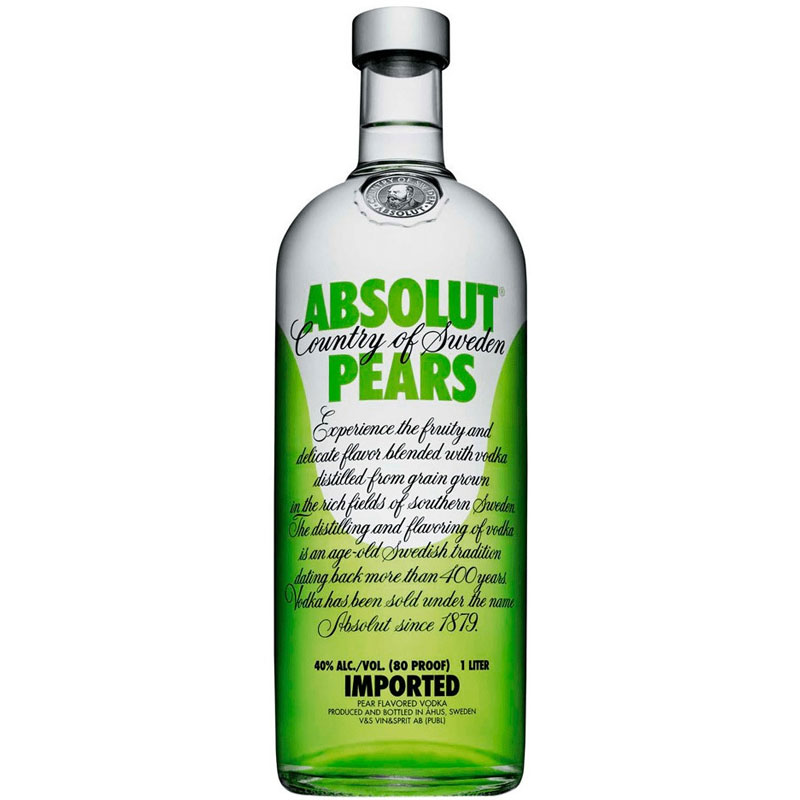 Absolut Pears Imported Vodka 1 Litre
