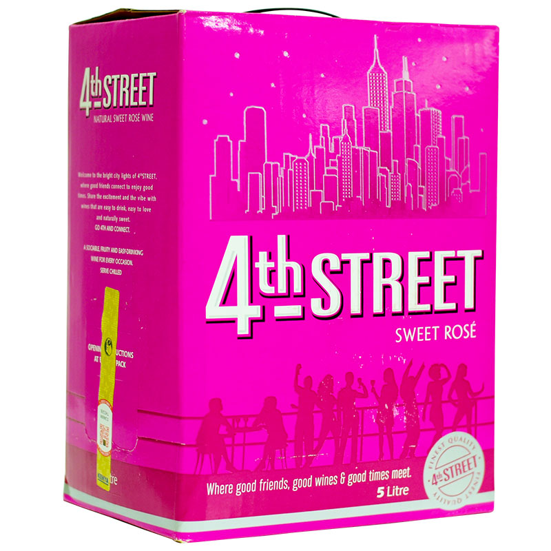 4th Street Sweet Rose Wine 5 Litres