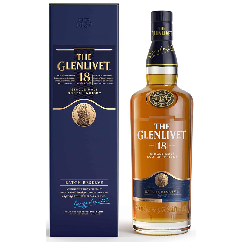 The Glenlivet 18 Years Old Single Malt Scotch Whisky 750ml