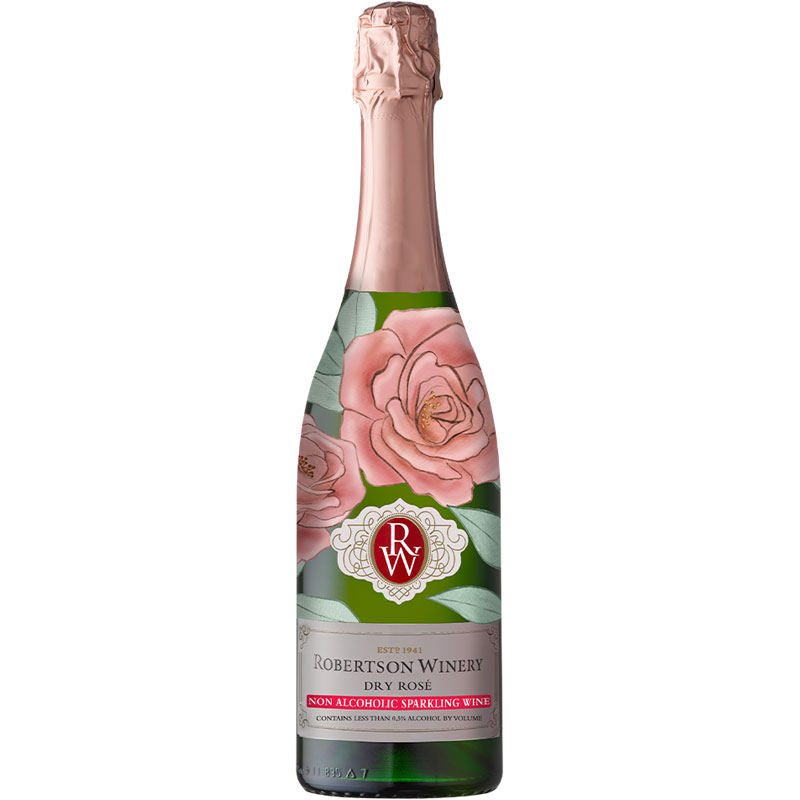 Robertson Winery Non-Alcoholic Dry Rosé Sparkling Pink 750ml