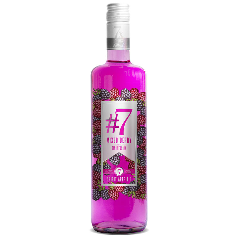 Number #7 Gin Mixed Berry Flavoured Gin 750ml