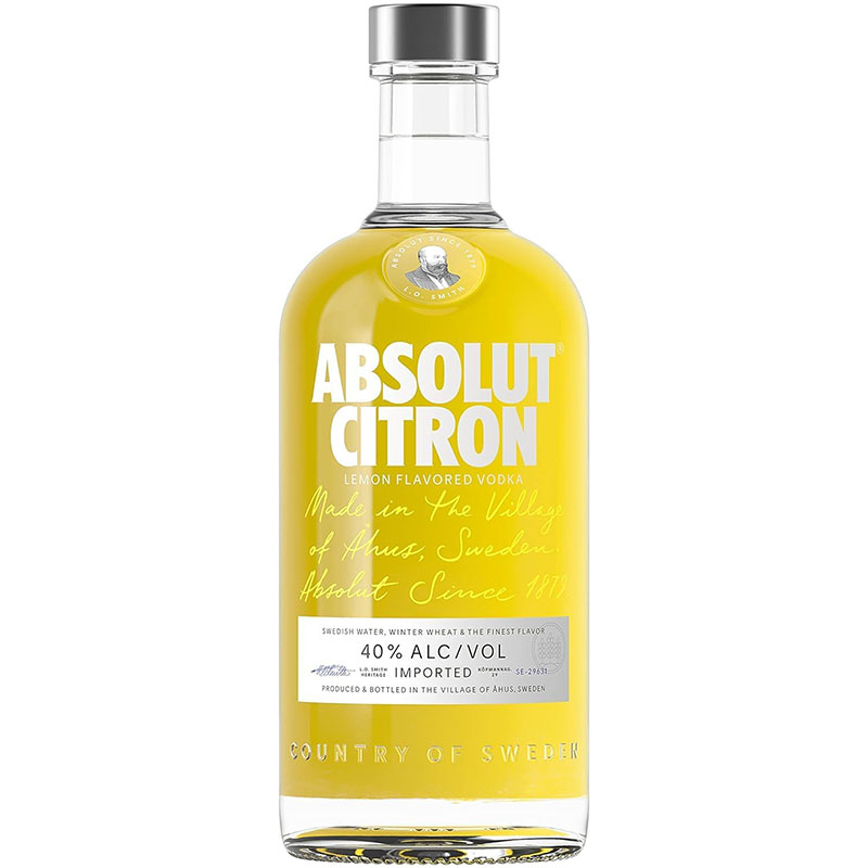 Absolut Citron Lemon Flavoured Vodka 1 Litre