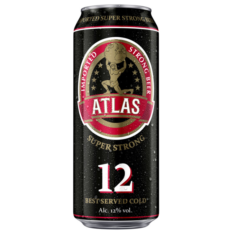 Atlas 12% Super Strong Beer Can 500ml