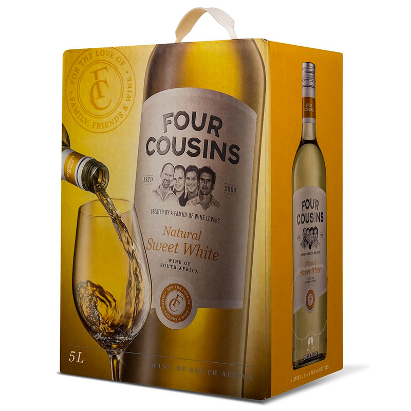 Four Cousins Natural Sweet White Wine 5 Litres