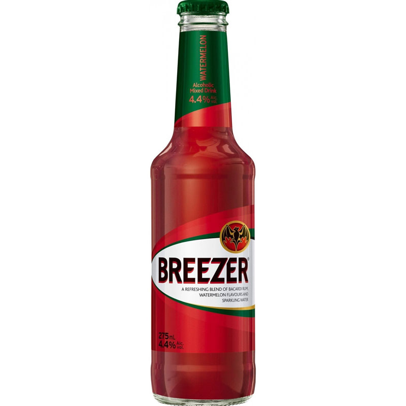 Bacardi Breezer Crisp Watermelon Flavoured Alcoholic Drink 275ml