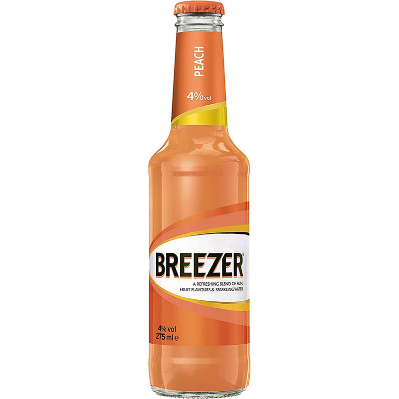 Bacardi Breezer Juicy Peach Flavoured Alcoholic Drink 275ml