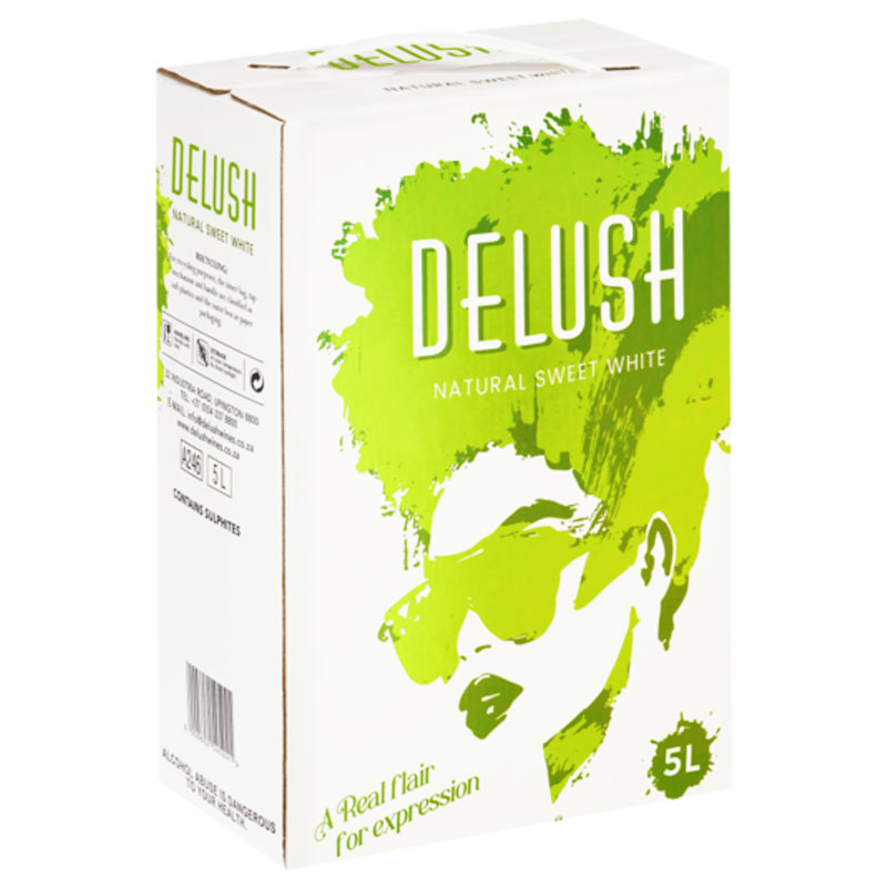 Delush Natural Sweet White Wine 5 Litres 9.5% South Africa